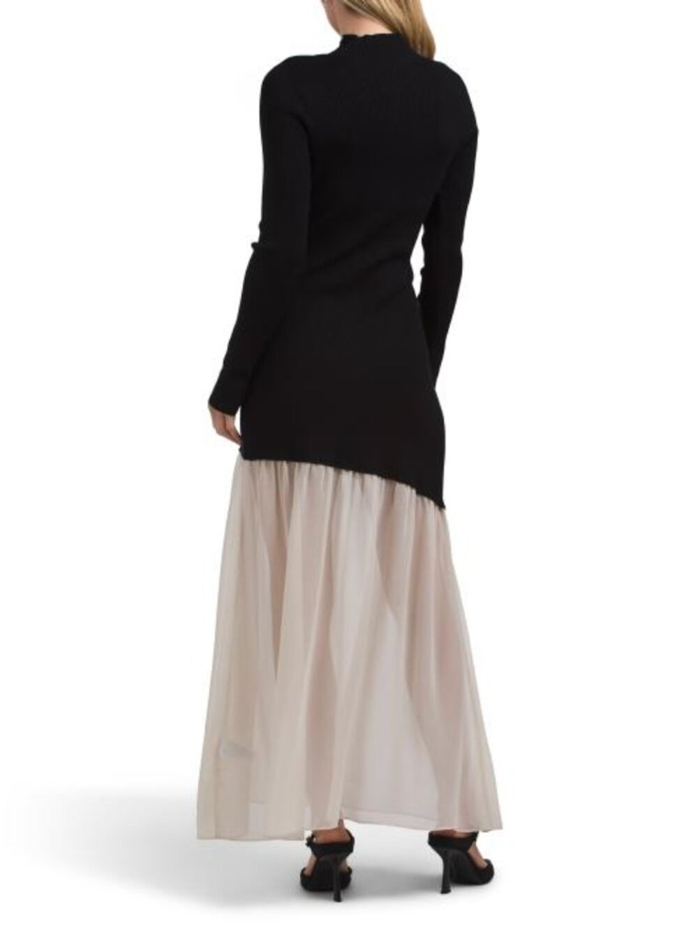 ELLEN TRACY Mix Media Knit Maxi Dress - Picture 2 of 4